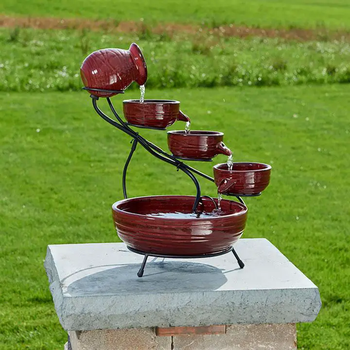 solar powered bird bath