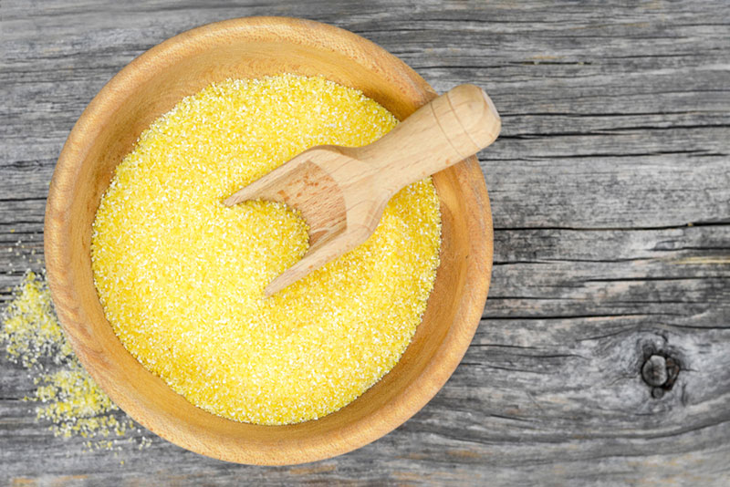 cornmeal wooden bowl