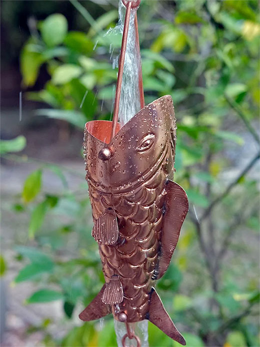 koi fish rain chain