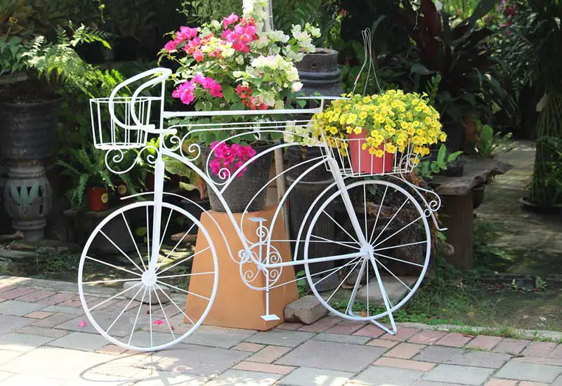 White Bike Planter