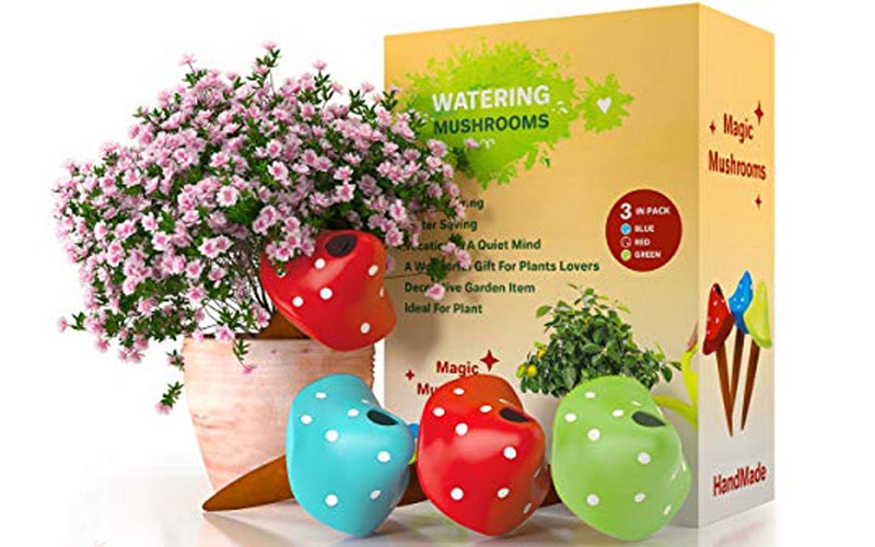 WSERE 4 Pieces Plant Self Watering Stakes Spikes Water Bulbs for Indoor Outdoor Plants Control Water Volume Effectively 