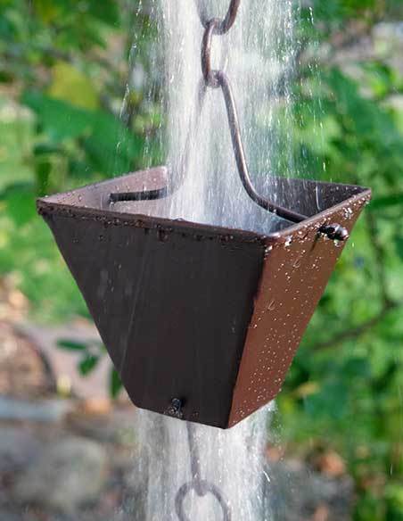 XL Bronze Square Cup for Heavy Rain