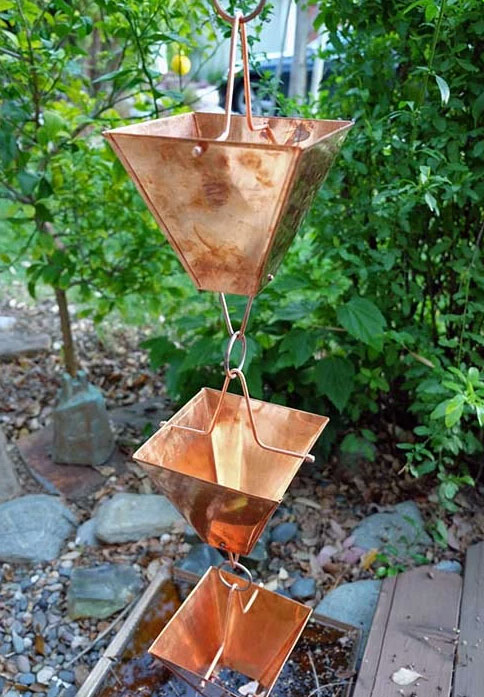 XL pure Copper Cups for heavy rain.