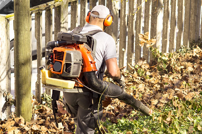 leaf-blower-in-garden