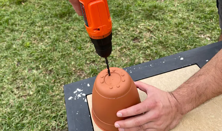 drilling holes container