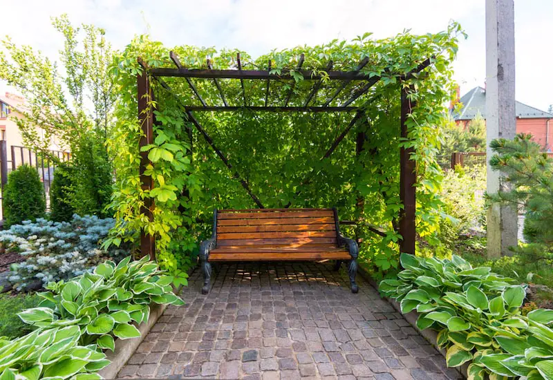 9. bench with pergola