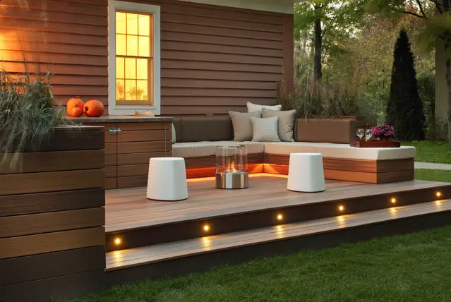 Modern-small-patio-ideas-with-lighting-and-wooden-decks-on-a-budget