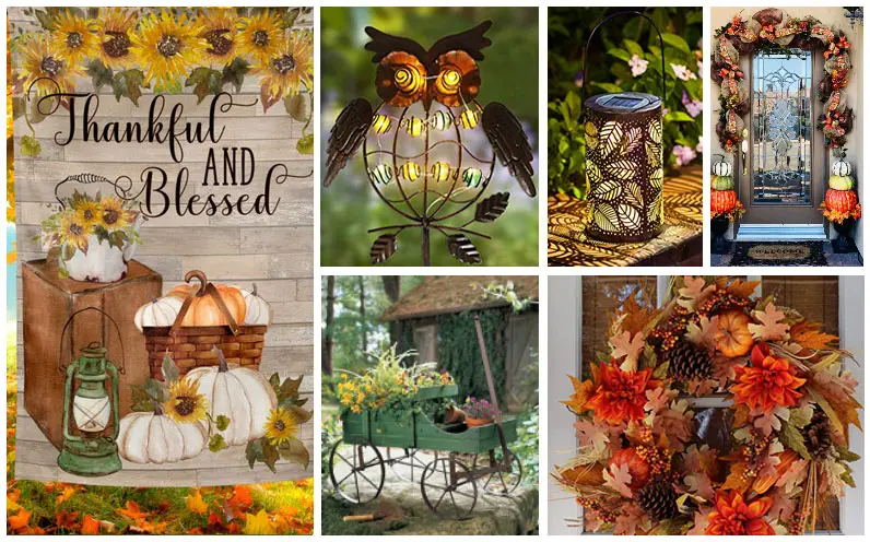 Fall decoration collage